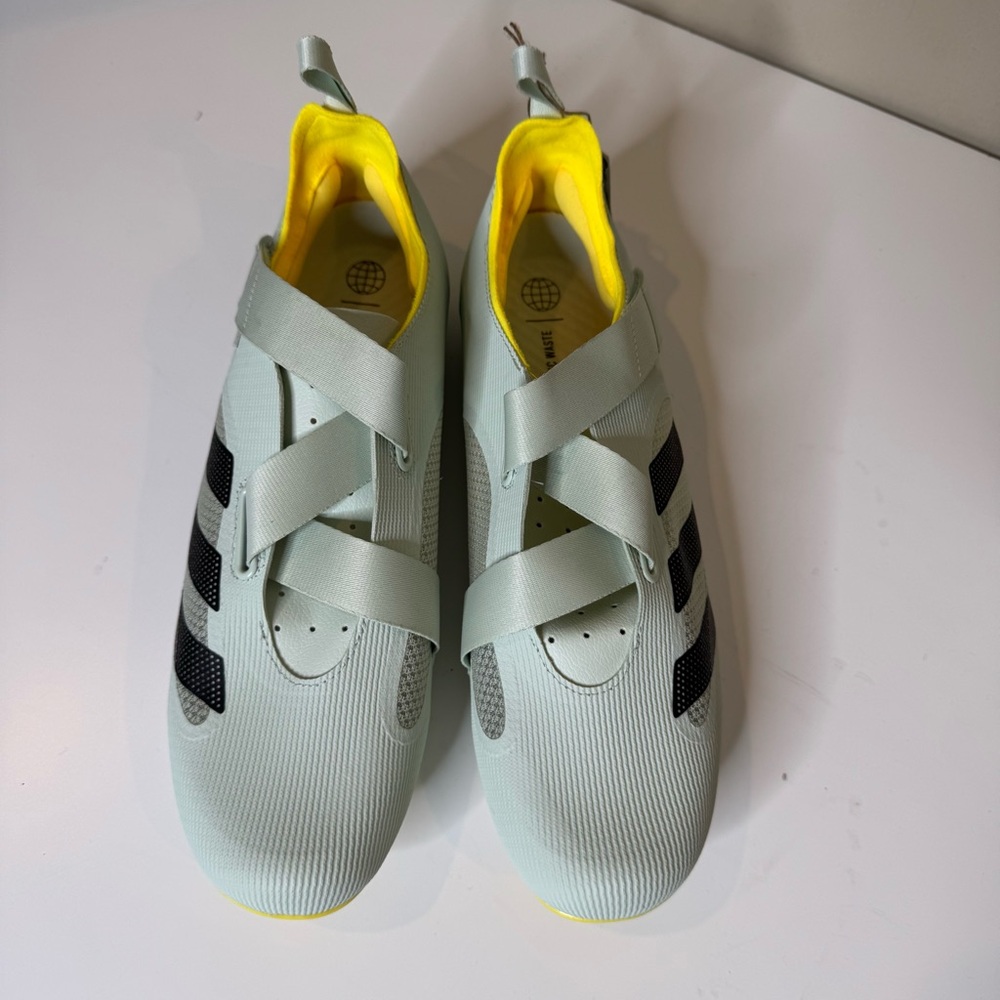 Adidas The Indoor Cycling Shoe Mens 11/ Womens 12 Light Green Yellow - Picture 2 of 9